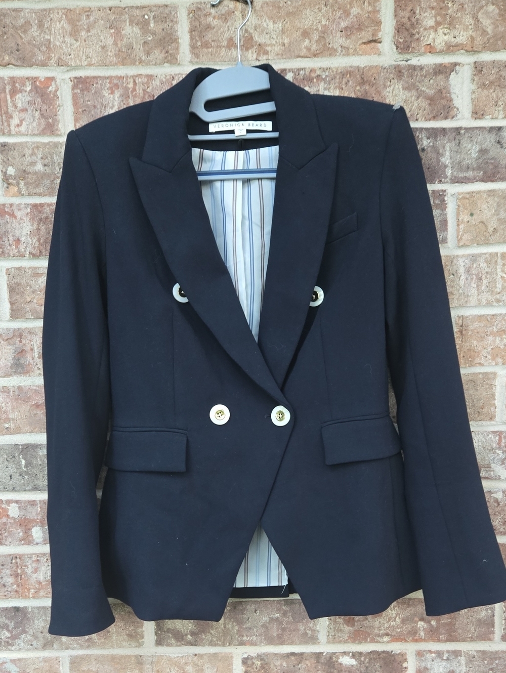 Veronica Beard Classic Women's Navy Double-Breasted Blazer Size 2